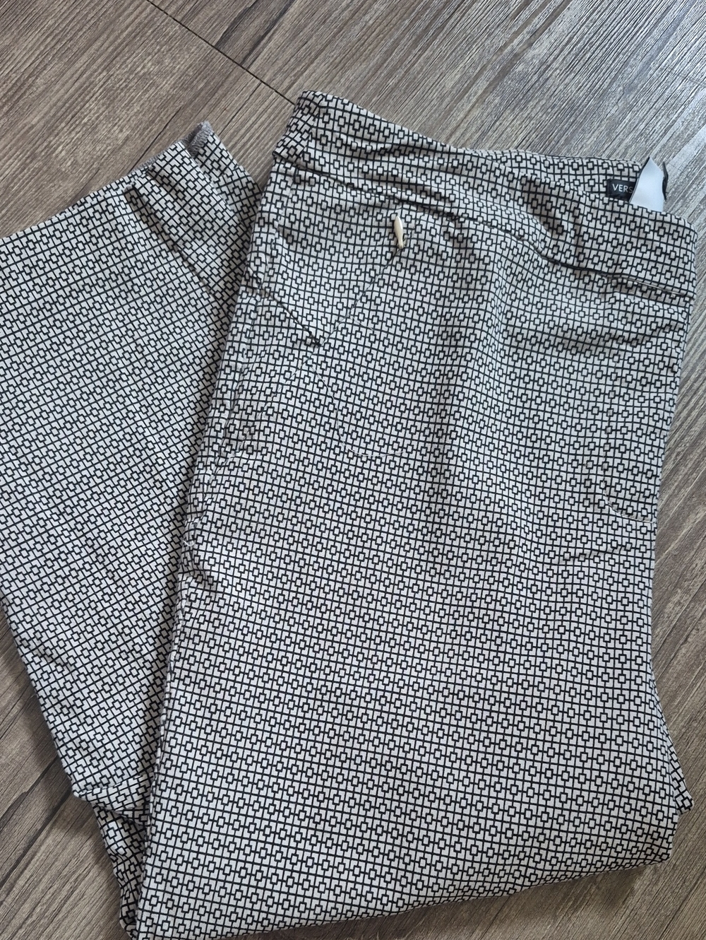 Michel Studio Black and White Geo Alexa Pants